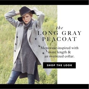 Banana Republic Long Gray Peacoat